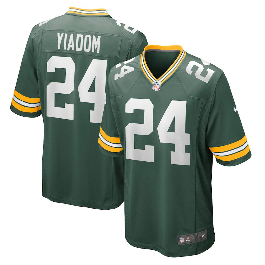 Men Green Bay Packers 24 Isaac Yiadom Nike Green Game NFL Jersey